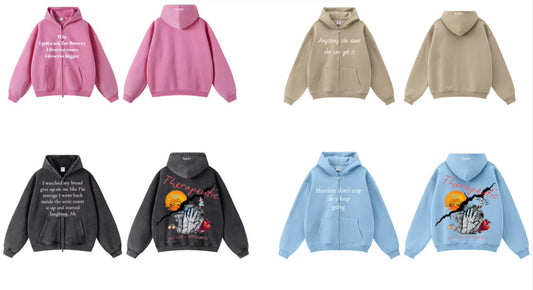 Healing Roses Zip-Up Hoodie